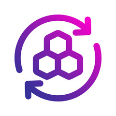 collagen line gradient icon