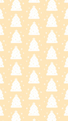 16:9 パステルカラーのクリスマスツリーパターン⭐︎オレンジ