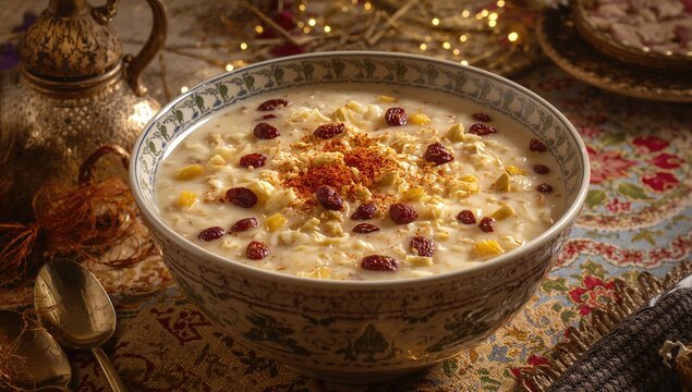 Popular traditional dessert made with vermicelli known as Sheer Khurma Seviyan, including variations like Kheer, Khir Payasa, Gil-e-Firdaus, and Fereni