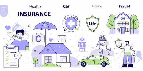 Comprehensive insurance coverage for health car home and life protection services