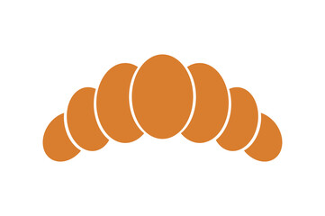 Croissant design element icon on transparent background. Bakery symbol png illustration.
