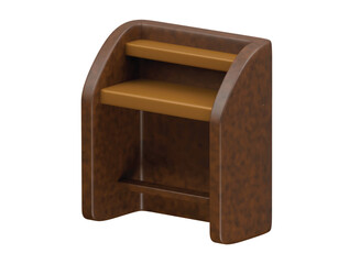 study desk icon 3d illustration render