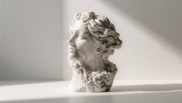 Digital artwork of marble sculpture, ideal for artistic layouts and design purposes