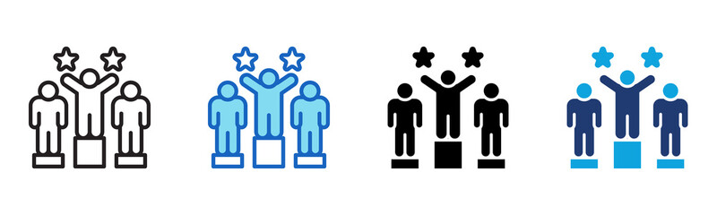 Competitive Advantage Icon Multi Style Vector Illustration