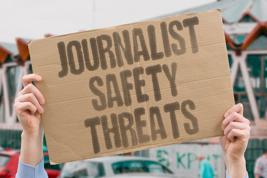 "Journalist   Safety   Threats" Increasing threats and violence escalate risks for journalists worldwide. JOURNALIST. SAFETY. THREATS. VIOLENCE. GLOBAL.