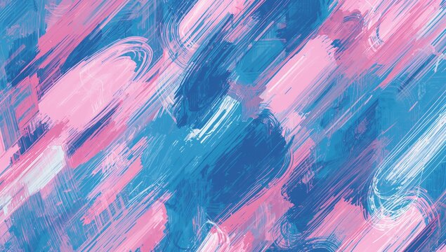Abstract 2D seamless pattern featuring brush strokes, colorful backdrop suitable for print materials and textiles, modern design