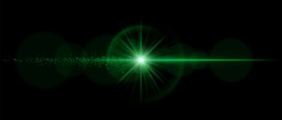 Luminous optical flare with glowing orbs and smooth reflections. Ideal for overlays, modern graphic effects, and cinematic lighting compositions.