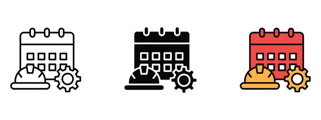 Construction Management icon vector. planning and managing tasks efficiently symbol. vector illustration.