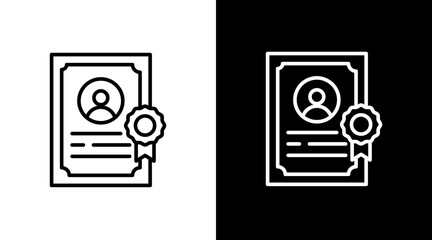 Certificate  White Icon Set Design