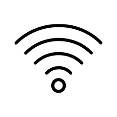 Stylized wireless internet signal illustration with clean lines