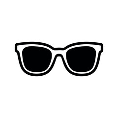 Fototapeta premium Stylish Sunglasses with Dark Lenses and Bold Black Frames for Sun Protection