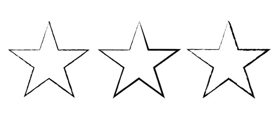 set of star grunge textures frame icon, grunge frame icon, collection star photo image frame icon.