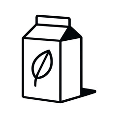 Minimalist graphic of plant-based product packaging in black and white