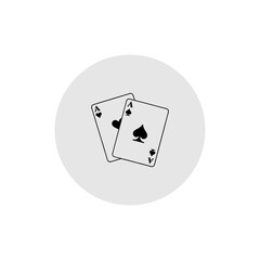 ace of spades and love, white background