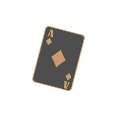 Ace of Diamonds playing card icon, simple design