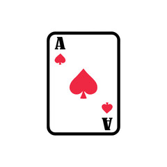 simple design, vectors ace of spades card