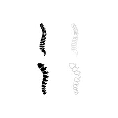 spine icon set, vectors illustration