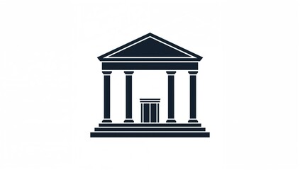 Obraz premium A flat vector illustration of a bank, traditional representation of a financial establishment, suitable for UI backdrop