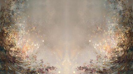 Obraz premium Abstract floral design with shimmering lights and soft colors