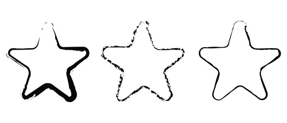 set of star grunge textures frame icon, grunge frame icon, collection star photo image frame icon.