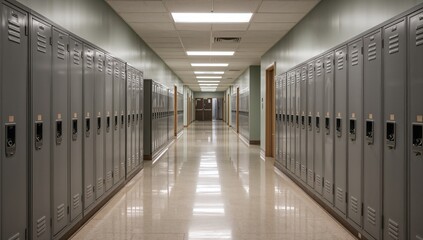 Lockers arranged in a university corridor, promoting organization and accessibility