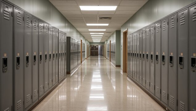 Lockers arranged in a university corridor, promoting organization and accessibility