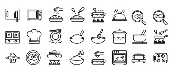 Set of cooking vector illustration