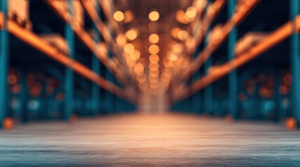 Exploring minimalist industrial spaces empty warehouse background interior design urban environment blurry depth perspective