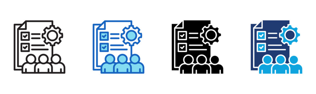Workforce Planning Icon Multi Style Vector Illustration