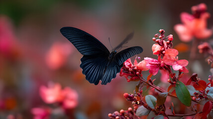 a butterfly sitting on a  petal flower 