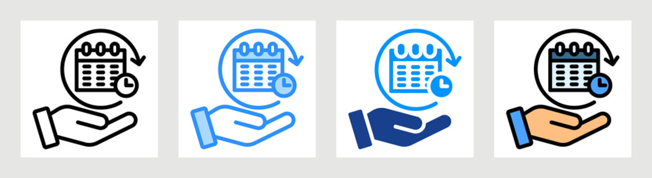 Daily Support Icon Collection Set Multiple Style