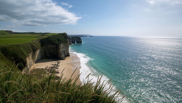 Barafundle Bay as a beach destination, featuring serene landscapes and tranquil waves, ideal for relaxation