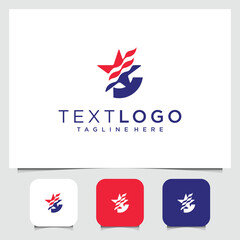 star and wavy elements, patriotic branding