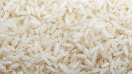 Fototapeta premium Rice as a staple grain with versatile uses, fiber-dense choice