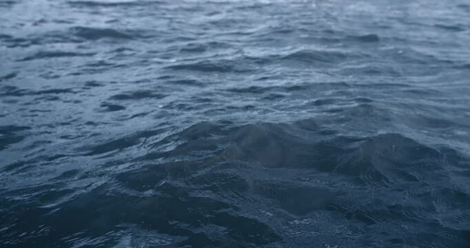 Close-up of calm water waves gently moving in slow rhythm, ideal for nature, meditation, or relaxation videos.