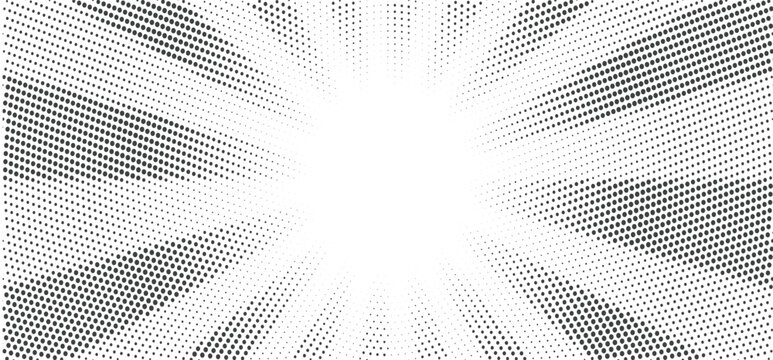 sun rays halftone background white and grey radial abstract