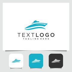 Sleek yacht vector logo design, perfect for maritime businesses and travel brands