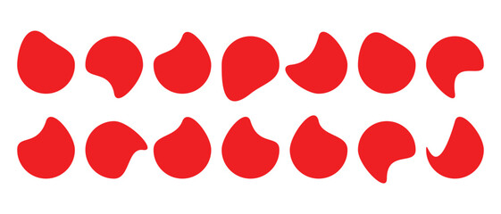 blob shape icon. set of flat blob shape icon. vector illustration.