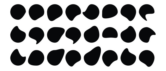 blob shape icon. set of flat blob shape icon. vector illustration.