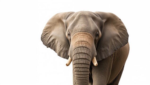 A moving elephant, symbol of resilience and adaptability