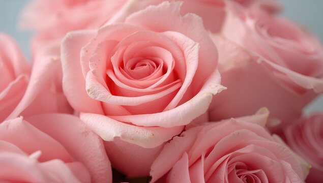 Close-up macro shot of roses, ideal for text layout and editorial use