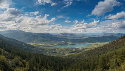 Scenic view of Marmot Basin with blue skies and greenery, ideal for outdoor exploration