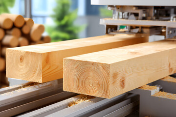 Precision woodworking with automated lumber cutting for carpentry and construction