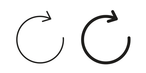 Arrows repeat icon designs collection for mobile, ui, web.