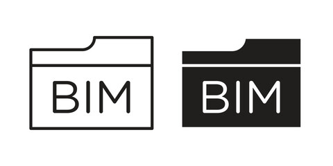 Bim icon designs collection for mobile, ui, web.