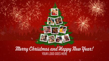 Christmas Tree Photo Collage Template