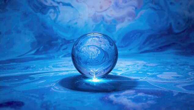 Lense ball with blurred background, enhancing focus and clarity