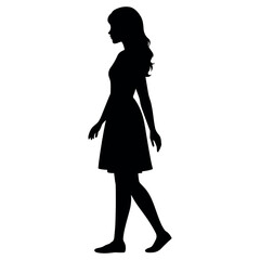 Modern girls walk vector