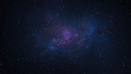 Obraz premium A starry backdrop featuring blue and violet tones, ideal for scientific themes of the galaxy and universe.