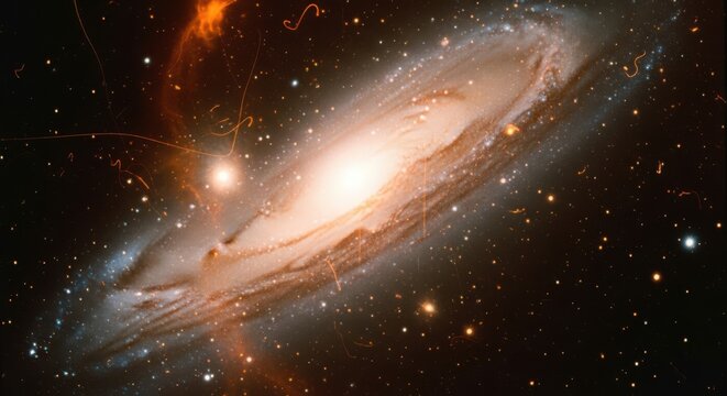 The andromeda galaxy, also known as messier 31, a spiral galaxy located in the constellation andromeda
